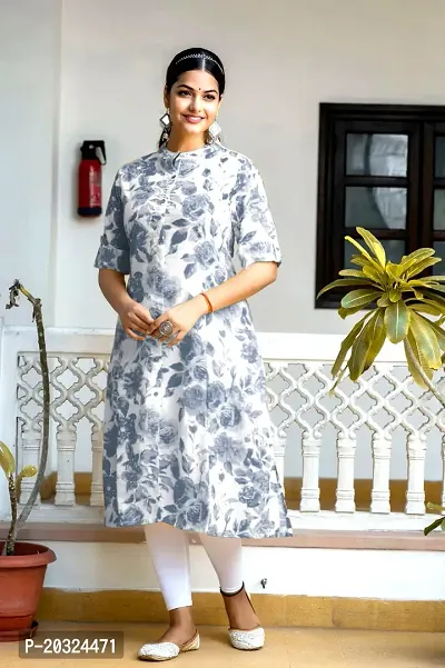 Stylish Fancy Cotton Blend Kurta For Women