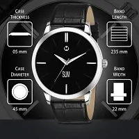 Black Formal  Watch For Men Leather Watch for Men Wrist Watch-thumb3