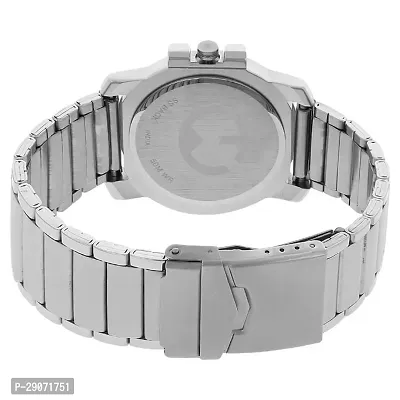 Silver Stainless Steel Formal Men's Watch Analog Wrist Watch For Men-thumb3