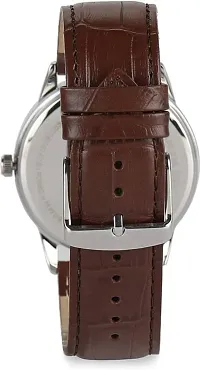 Brown Leather Formal Watch Day Dial Watch For Men Leather Watch for Men Wrist Watch-thumb1