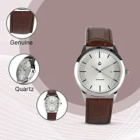 Brown Leather Formal Watch Day Dial Watch For Men Leather Watch for Men Wrist Watch-thumb2