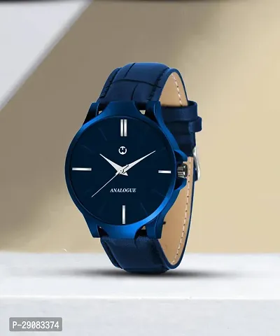 Blue Leather Formal Watch Watch For Men Leather Watch for Men Wrist Watch