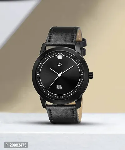 Black Leather Formal Watch Watch For Men Leather Watch for Men Wrist Watch-thumb0