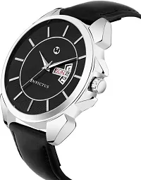 Black  Leather Formal Watch Day and Date Dial Watch For Men Leather Watch for Men Wrist Watch-thumb4