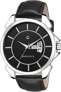 Black  Leather Formal Watch Day and Date Dial Watch For Men Leather Watch for Men Wrist Watch-thumb3