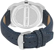 Blue Leather Formal Watch Day and Date Dial Watch For Men Leather Watch for Men Wrist Watch-thumb4