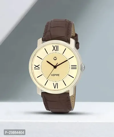 Brown Leather Formal Watch Watch For Men Leather Watch for Men Wrist Watch-thumb0