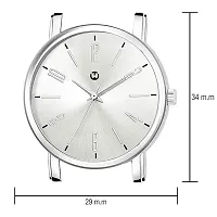 Silver Stainless Steel Silver Dial  Formal Men's Watch Analog Wrist Watch For Men-thumb3
