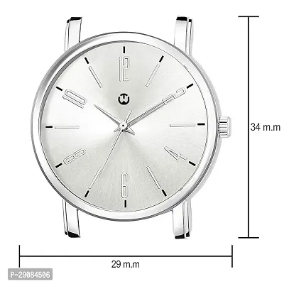 Silver Stainless Steel Silver Dial  Formal Men's Watch Analog Wrist Watch For Men-thumb4