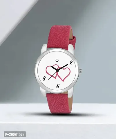 Pink Leather Formal Watch Watch For Women's Leather Watch for Women's Wrist Watch-thumb0