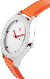 Orange Leather Formal Watch Watch For Women's Leather Watch for Women's Wrist Watch-thumb1