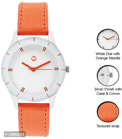 Orange Leather Formal Watch Watch For Women's Leather Watch for Women's Wrist Watch-thumb5