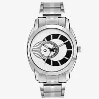 Silver Stainless Steel Formal Men's Watch Analog Wrist Watch For Men-thumb2