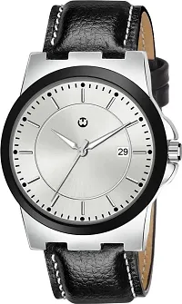 Black Leather Formal Watch Day and Date Dial Watch For Men Leather Watch for Men Wrist Watch-thumb2