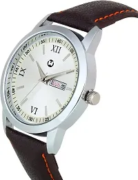 Brown Leather Formal Watch Day and Date Dial Watch For Men Leather Watch for Men Wrist Watch-thumb2