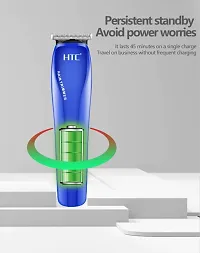 Rechargeable Cordless Stainless Steel Blade Beard Trimmer, 45 Minutes Cordless Beard Trimmer And Hair Clipper With 4 User guide Brush Clip For Grooming (AT-528_Blue)-thumb2