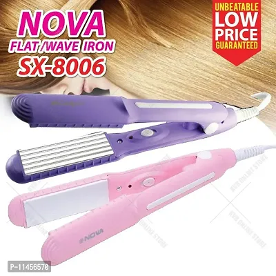 SX-8006 Hair crimpper  with ceramic plate hair straightener for ladies and girls (Multicolor)-thumb2