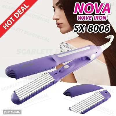 Hair Crimper Electric Hair Styler Hair Crimper Classic Hair Crimper SX-8006 Hair Styler Straightener Hair Styler (Multi-Color)-thumb3