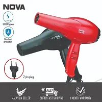 NOVA -NV-6130 1800 W Hair Dryer; 3 Heat (Hot/Cool/Warm) Settings including Cool Shot button; Heat Balance Technology (Red  Black)-thumb2