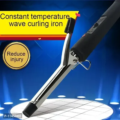 Professional Hair Curler Iron Rod Brush Styler with Machine Stick and Roller for Women Black
