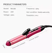 NHC 2009 2 in 1 Hair Straightener and Curler (Pink)(Straightenercurler for women  men)-thumb1