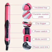 AZANIZ 2-in-1 Ceramic Plate Essential Combo Beauty Set of Hair Straightener and Plus Hair Curler for Women-thumb3