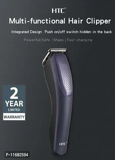 HTC-1210 Rechargeable Trimmer for professional man use with shining and attractive design with chargeable pin and stylish beard and hair cutting-thumb4