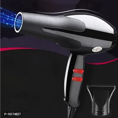 AZANIA Professional 6130 Hair Dryer for Men and Women with Styling Nozzle, 2 Speed 2 Heat Settings Cool Button, Concentrator, Diffuser with Detachable Filter (BLACK, 1800 Watt)-thumb0