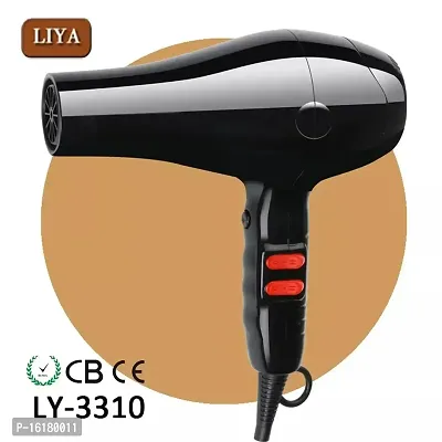 Professional 6130 Hair Dryer for Men and Women with Styling Nozzle, 2 Speed 2 Heat Settings Cool Button, Concentrator, Diffuser with Detachable Filter (black , 1800 Watt)