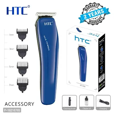 AZANIA AT-528 Professional Beard Trimmer For Men, Durable Sharp Accessories Blade Trimmers and Shaver with 4 Length Setting Trimmer For Men Shaving,Trimer for men's, Savings Machine (Blue)-thumb0