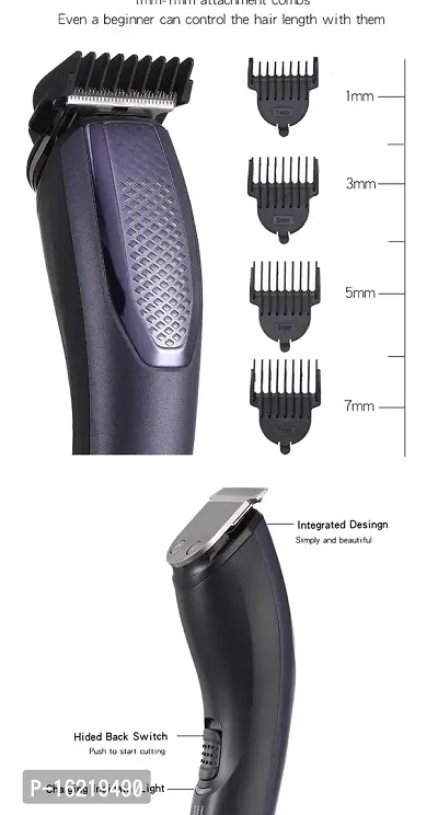 AZANIA AT 1210 Electric Hair trimmer for men Clipper Shaver Rechargeable Hair Machine adjustable for men Beard Hair Trimmer, beard trimmers for men, beard trimmer for men with 4 combs-thumb2