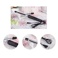 AZANIA NHC-471B Hair Curling Iron Rod for Women For Home Use Instant Heat Styling Brush Motor Styling Tool Professional Hair Styling Instant Heat Technology (Black)-thumb2