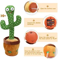 AZANIA Dancing Cactus Talking Toy, Cactus Plush Rechargeable Toy, Wriggle  Singing Recording Repeat What You Say Funny Education Toys for Babies Children Playing, Home Decorate (Cactus Toy)-thumb4