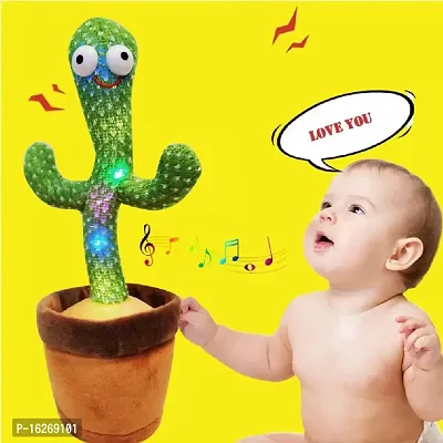 Dancing Cactus Talking Toy, Cactus Plush Rechargeable Toy, Wriggle  Singing Recording Repeat What You Say Funny Education Toys for Babies Children Playing, Home Decorate (Cactus Toy)