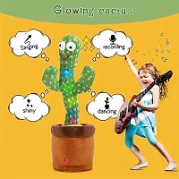 Dancing Cactus Talking Toy, Cactus Plush Rechargeable Toy, Wriggle  Singing Recording Repeat What You Say Funny Education Toys for Babies Children Playing, Home Decorate (Cactus Toy)-thumb4