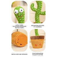 Dancing Cactus Talking Toy Kids Children Plush Electronic Toys Baby Singing Wriggle Voice Recording Repeats What You Say LED Lights sit-to-Stand Ultimate (TOY2201)-thumb3