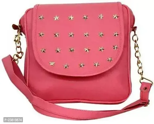 Stylish Pink Leather Sling Bags For Women