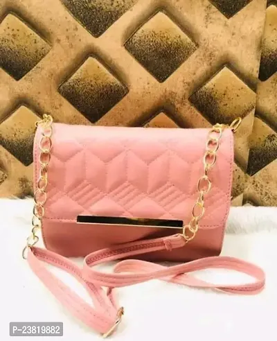 Stylish Pink Leather Sling Bags For Women