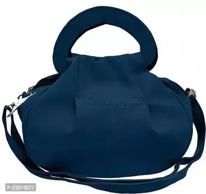 Stylish Navy Blue Leather Sling Bags For Women