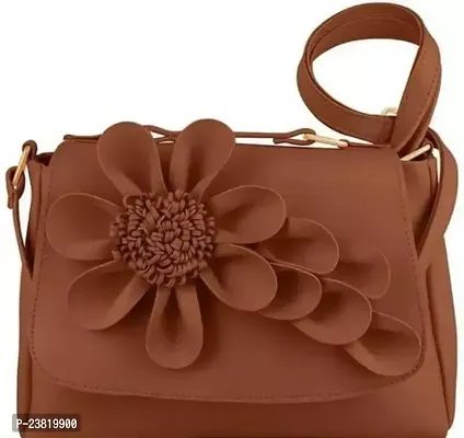 Stylish Brown PU Sling Bags For Women