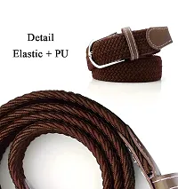 FITKNOT Mens Casual/Formal Canvas Braided Elastic/Stretchable Expandable Women Belt, Fit Up to 38Inch Waist Size-thumb2