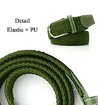 FITKNOT Mens Casual/Formal Canvas Braided Elastic/Stretchable Expandable Women Belt, Fit Up to 38Inch Waist Size-thumb1