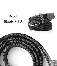 FITKNOT Mens Casual/Formal Canvas Braided Elastic/Stretchable Expandable Women Belt, Fit Up to 38Inch Waist Size-thumb1