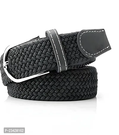 FITKNOT Mens Casual/Formal Canvas Braided Elastic/Stretchable Expandable Women Belt, Fit Up to 38Inch Waist Size-thumb3