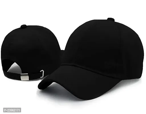 FITKNOT Men  Women Black Adjustable Snapback Regular Sports Cap/Hat (Free Size, Pack of 1)