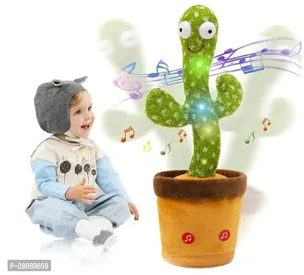 Dancing Cactus Talking Toy, Cactus Plush Rechargeable Toy, Wriggle and Singing Recording Repeat What You Say Funny Education Toys for Babies Children Playing, Home Decorate-thumb0