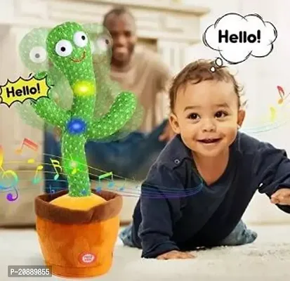 Dancing Cactus Talking Toy, Cactus Plush Rechargeable Toy, Wriggle and Singing Recording Repeat What You Say Funny Education Toys for Babies Children Playing, Home Decorate