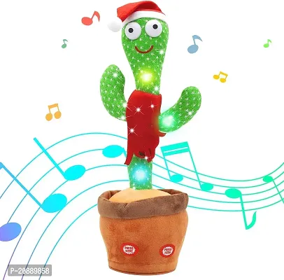 Dancing Cactus Talking Toy, Cactus Plush Rechargeable Toy, Wriggle and Singing Recording Repeat What You Say Funny Education Toys for Babies Children Playing, Home Decorate-thumb0