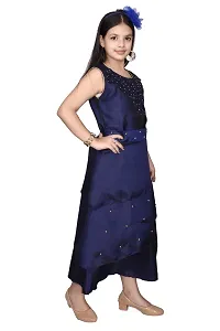 M.R.A Fashion Satin Gown Dress for Girls-thumb1