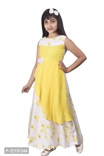 M.R.A Fashion Cotton Printed New Gown for Girls-thumb3